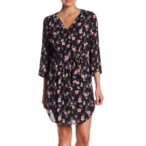 DR2 Daniel Rain Surplice Belted Shirt Dress NWT small